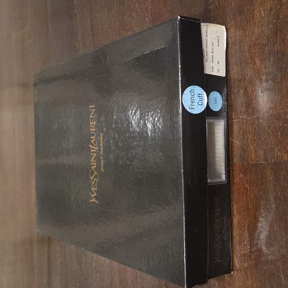 AUTHENTIC YSL YVES SAINT LAURENT BLACK TUXEDO SHIRT GIFT BOX - Picture 2 of 4